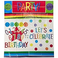 Amscan Rainbow Birthday Add-Any-Age Wall Decorating Kit, One Size, Multicolor