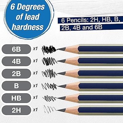 STAEDTLER Lumograph Graphite Drawing and Sketching Pencils 100G6, Set of 6  Degrees in an Attractive Storage Tin (100G6)