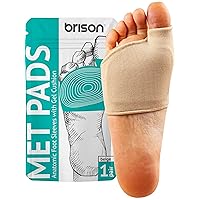 Brison Metatarsal Pads for Women and Men Ball of Foot Cushion - Gel Sleeves Cushions Pad - Fabric Soft Socks for Supports Feet Pain Relief