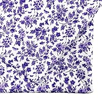 1 Yard Purple Florals Bullet Fabric,Liverpool Fabric by The Yard,4 Way Liverpool Fabric ,60 Inches Wide Stretch Textured Fabric Knit,Soft Fabric,Quilting Fabric Material for Sewing Material Apparel Cloth