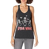 STAR WARS Women's Halloween Vader Skeletons Racerback Tank Top