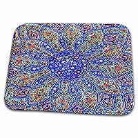 3dRose Islamic Designs on Blue Pottery, Madaba, Jordan - Bathroom Bath Rug Mats (rug-276903-1)