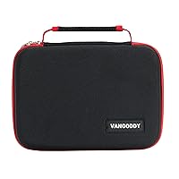 Black Red Nylon Hard Shell Protective Carrying Case for Voice Caddie Swing Caddie SC4, SC300 SC300i Launch Monitor