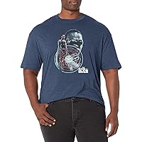 Marvel Big & Tall Winter Soldier Falcon Hero Men's Tops Short Sleeve Tee Shirt