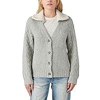 Lucky Brand Women's Cable Collared Cardigan