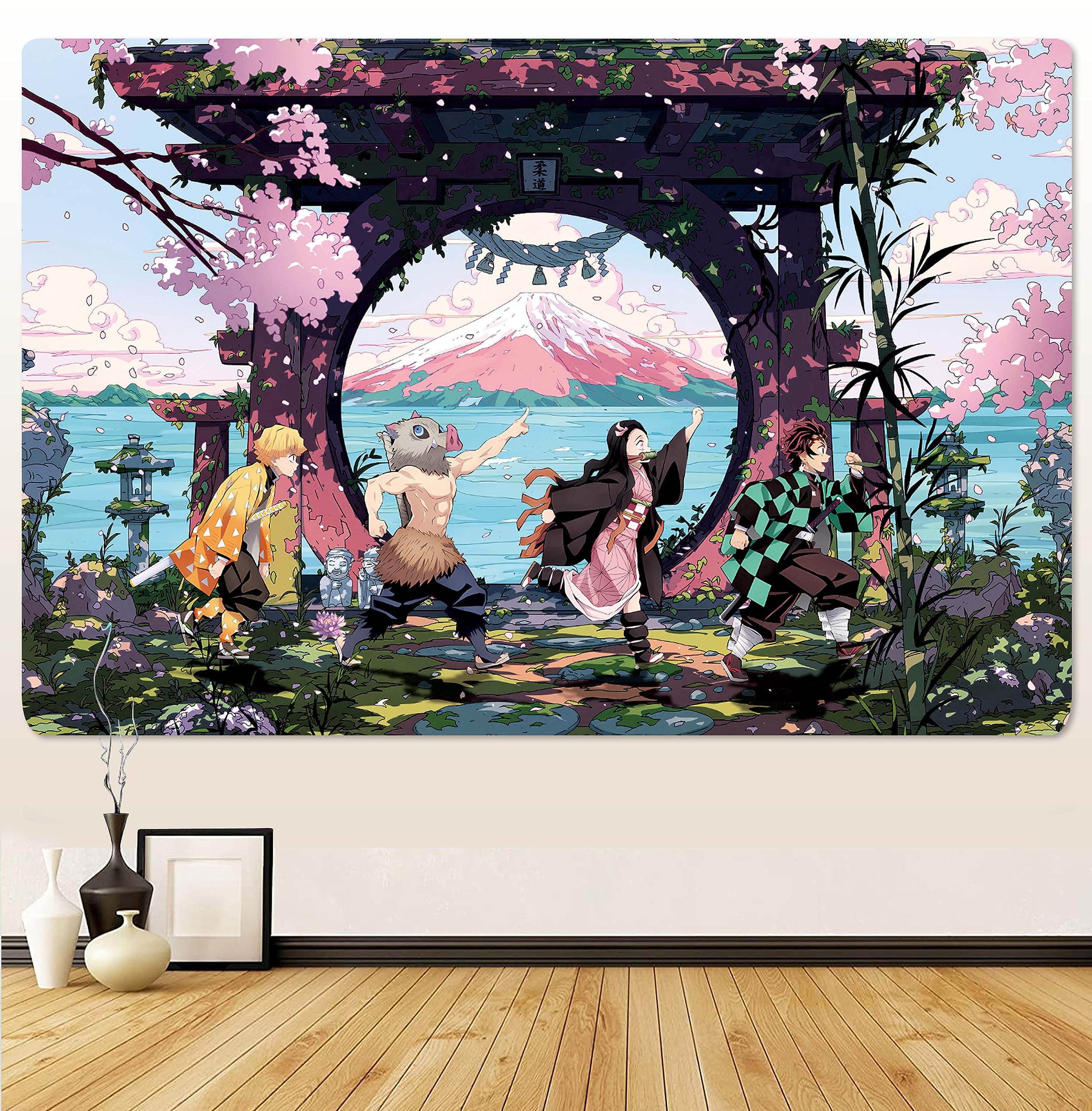 Mua Anime Tapestry Pink Japan Anime Room Decor Anime Fan Gifts ...