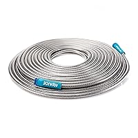 AJSGH75 1/2-Inch Heavy-Duty, Puncture Proof Kink-Free, Spiral Constructed 304-Stainless Steel Metal, Garden Hose, 75-Foot