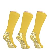 Top of the Line Hospital Non Skid Slipper Socks, Ladies or Men's Colors, 3 Pairs