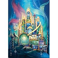 Ravensburger Disney Castle Collection - Disney Castles: Ariel 1000 Piece Jigsaw Puzzle for Adults - 17337 - Every Piece is Unique, Softclick Technology Means Pieces Fit Together Perfectly 27 x 20