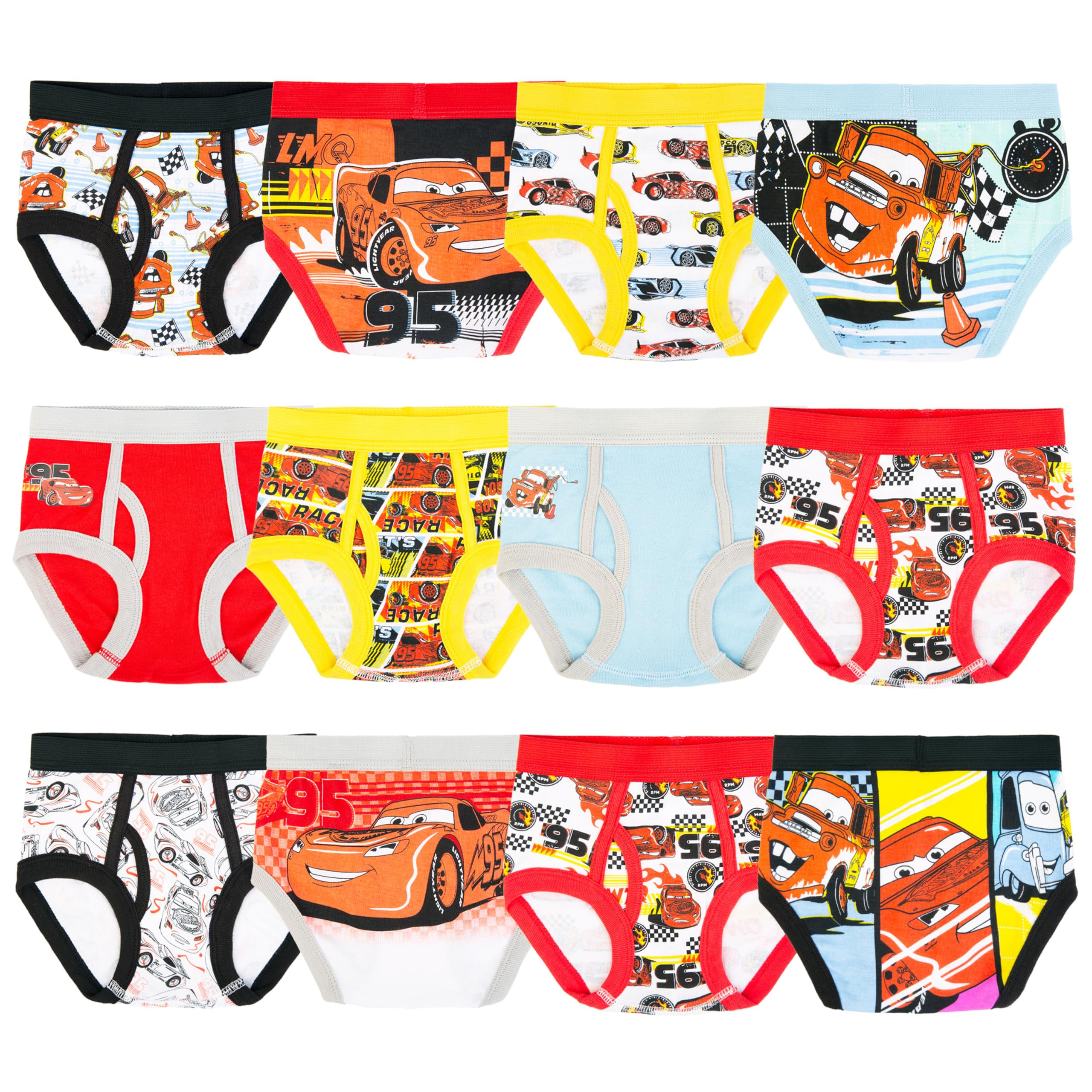 Disney Boys' Pixar Cars Exclusive 12pk Unboxing of Briefs for Potty Training Fun with Success Chart & Stickers 2/3t-5t