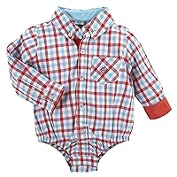 ANDY & EVAN Baby Boys' Gingham Shirtzie-Red