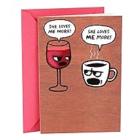 Hallmark Shoebox Funny Birthday Card for Her (Wine and Coffee)