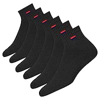 NAVYSPORT 6 pairs of trainer socks men women sports socks cotton socks quarter socks unisex (Multicoloured, 6 pairs)