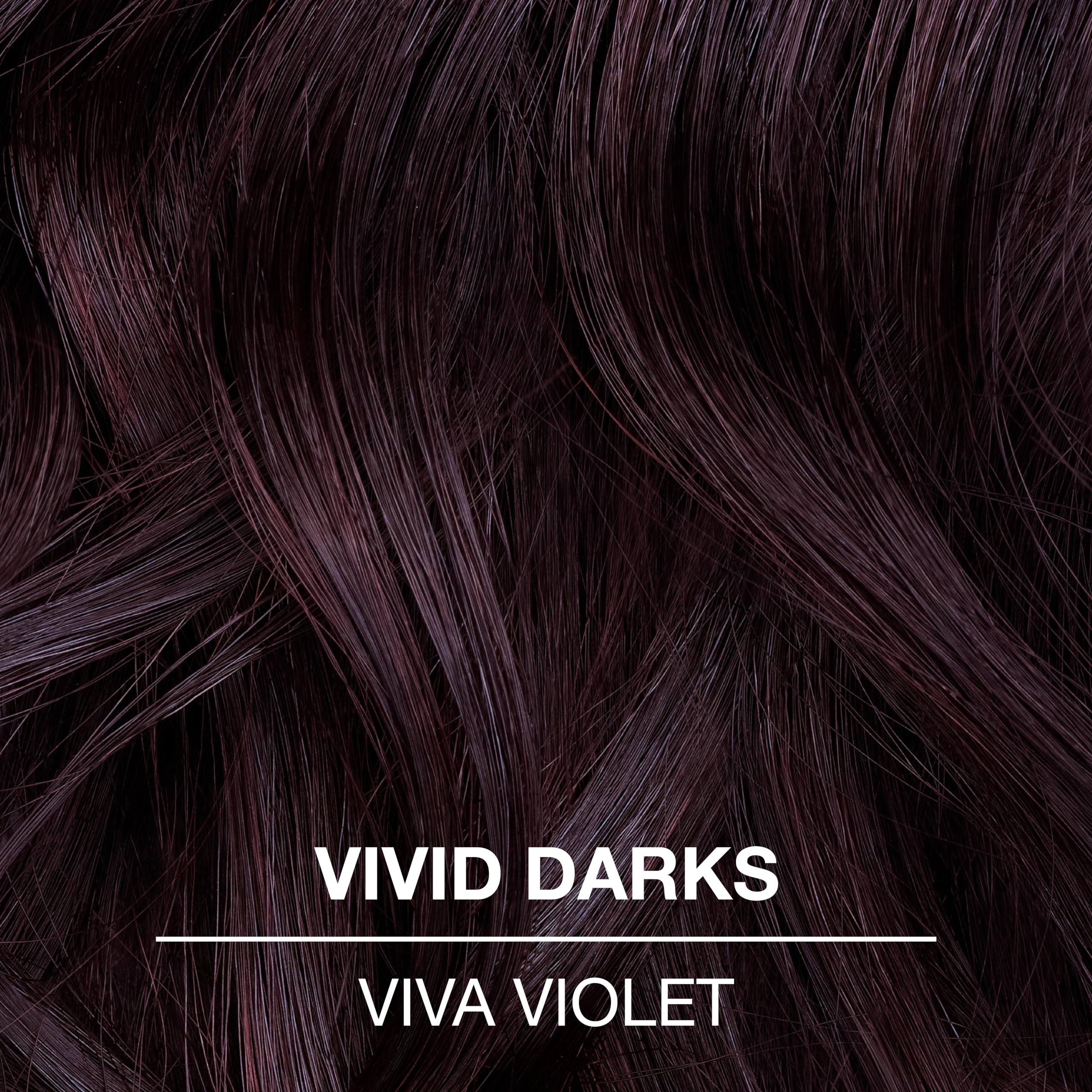 WELLA colorcharm VIVID DARKS Permanent Cream Color, Vibrant Color for Dark Hair, Nourishing Vegan Formula, No Bleach Needed, Viva Violet