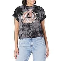 Marvel Universe Avenger Floral Women's Fast Fashion Short Sleeve Tee Shirt