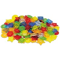 TickiT 9240 Stackable Translucent Buttons, (Pack of 144)
