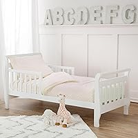 American Baby Company Heavenly Soft Minky Dot Chenille Toddler Bedding Set, Cream, 4 Piece