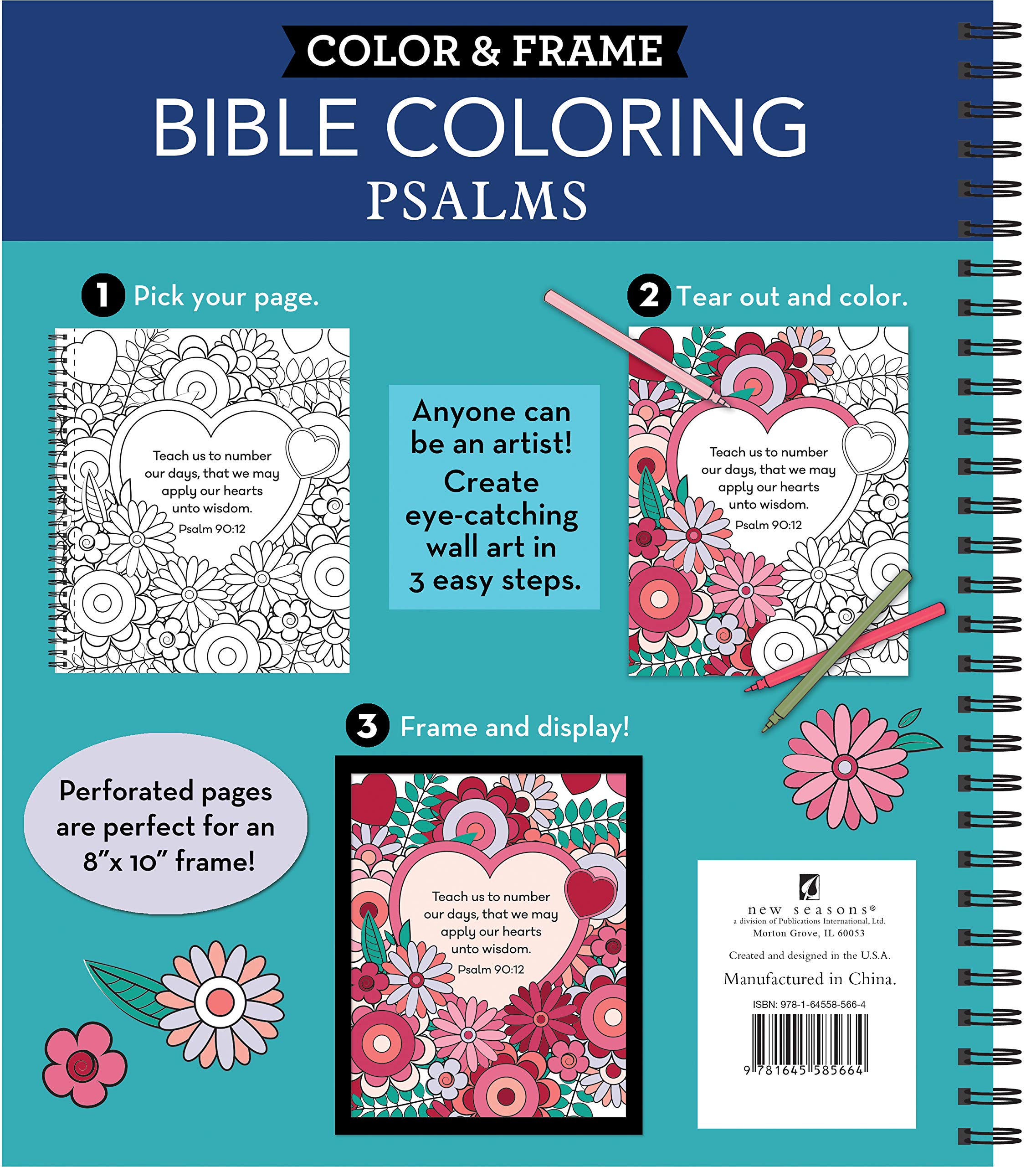 Color & Frame - Bible Coloring: Psalms (Adult Coloring Book)