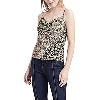 BCBGeneration Women's Cami Top with Adjustable Spaghetti Straps and Cowl Neck