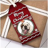 English Bulldog Dog Christmas Gift Tags (Present Favor Labels)