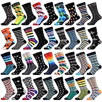 WeciBor 36 Pairs Funny Random Pattern Socks Colorful Cotton Crazy Socks for Unisex Bulk
