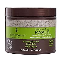 Hair Care Sulfate & Paraben Free Natural Organic Cruelty-Free Vegan Hair Products Nourishing Repair Hair Masque-Replenishes Moisture, Strengthens & Improves Elasticity-8 FL Oz