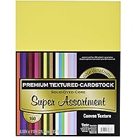Darice GX-2200-24 Textured Cardstock Value Pack: Assorted Colors, 8.5 X 11