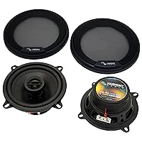 Harmony Audio R5 Compatible with Mercedes Frieghtliner Sprinter 2014-2018 Speaker Replacement Front and Rear Car Audio Kit Bundle with Harness