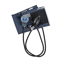 Aneroid Sphygmomanometer Blood Pressure Gauge Large Adult Cuff for Home Use, Blue