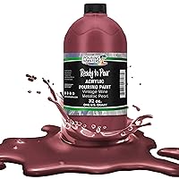 Pouring Masters Vintage Wine Metallic Pearl Acrylic Ready to Pour Pouring Paint – Premium 32-Ounce Pre-Mixed Water-Based - For Canvas, Wood, Paper, Crafts, Tile, Rocks and more