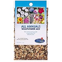 All Annual Wildflower Seeds Mix | Burst of Vibrant Colored Wildflower Garden Mix Great for Pollinators - 1oz