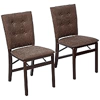 STAKMORE Parson’s Folding Chair Espresso Finish, 20.25D x 17.5W x 33.875H in (Set of 2)