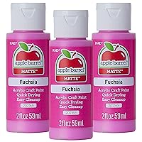 Apple Barrel Acrylic Paint, Fuchsia (Pack of 3) 2 oz, 20216EA- (Pack of 3)