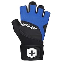 Harbinger Training Grip Wristwrap Weight Lifting Gloves, Unisex