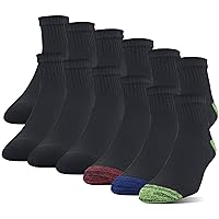 Gildan Men'S Polyester Half Cushion Ankle Socks, 12-Pairs