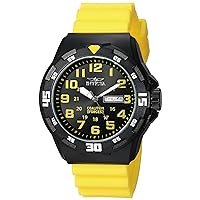 Invicta Men's Analogue Quartz Watch with Silicone Strap 25328, black, Casual