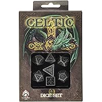 Celtic 3D Dice Gray/Black (7) Board Game