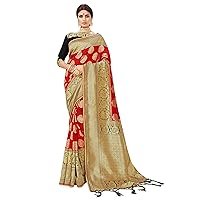 Elina fashion Mother's Day Sarees For Women Gift Banarasi Art Silk Woven Saree l Indian Traditional Wear Sari and Blouse