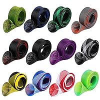 12Pcs Rod Sock Fishing Rod Sleeve, Cover Braided Mesh Rod Protector Pole  Gloves Fishing Tools. Flat or Pointed End/Spinning or Casting Rods. for