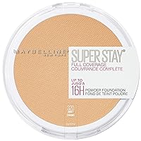 Super Stay Full Coverage Powder Foundation Makeup, Up to 16 Hour Wear, Soft, Creamy Matte Foundation, Honey, 1 Count