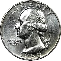 1960 - U.S. Washington Quarter 90% Silver Coin, 1/4 Seller Brilliant Uncirculated Mint State Condition
