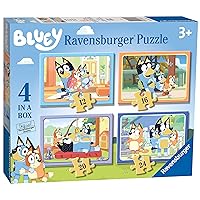 Ravensburger Bluey - 4 in Box (12, 16, 20, 24 Pieces) Jigsaw Puzzles for Kids Age 3 Years Up