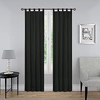 PAIRS TO GO Montana Modern Decorative Tab Top Window Curtains for Bedroom or Living Room (2 Panels), 30