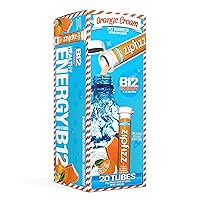 Energy Drink Mix, Electrolyte Hydration Powder with B12 and Multi Vitamin, Orange Cream (20 Count)