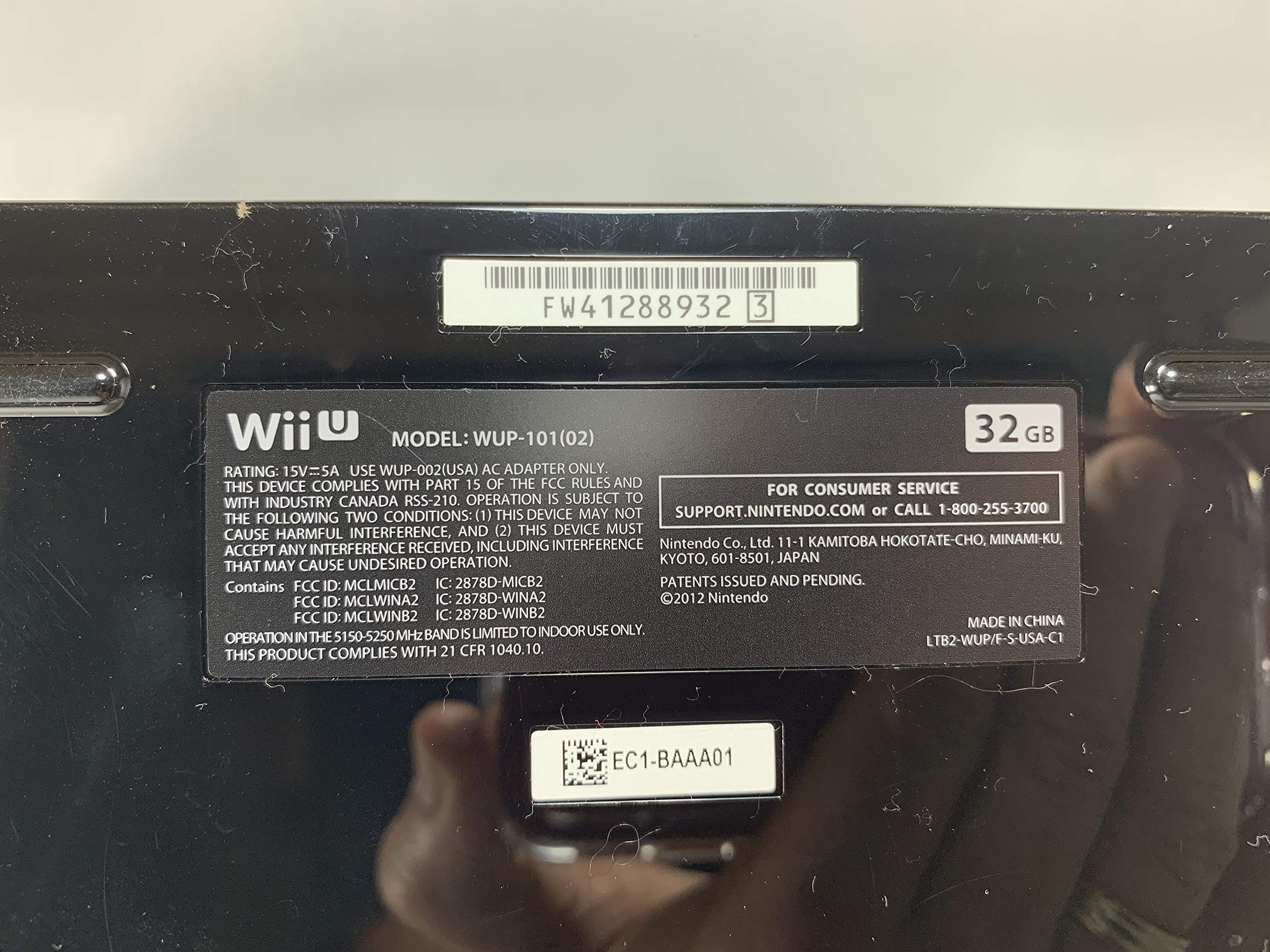 Replacement Official Authentic Nintendo Wii U Console [Black] [Nintendo Wii] (Renewed)