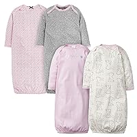 Gerber Baby Boy and Girls 4-Pack Sleeper Gown
