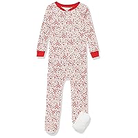 Amazon Essentials Unisex Toddlers and Babies' Cotton Snug-Fit Footed Sleeper Pajamas-Discontinued Colors, Multipacks