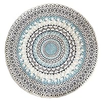 Faux Fur Boho Round Rug Round Area Rug Washable Rug Non-Slip Gray and Blue Small Round Rug Ultra Sofa Carpet for Living Dining Room Bedroom 3'x3' Round Blue/Multi