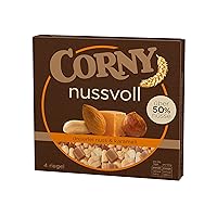 Corny Nussvoll Triple Nuts and Caramel, Pack of 4, Nut Bar with Over 50% Nuts, Pack of 6 (6 x 96 g)