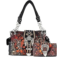 Zelris Camouflage Shine Glow Buckle Women Conceal Carry Handbag with Wallet Set
